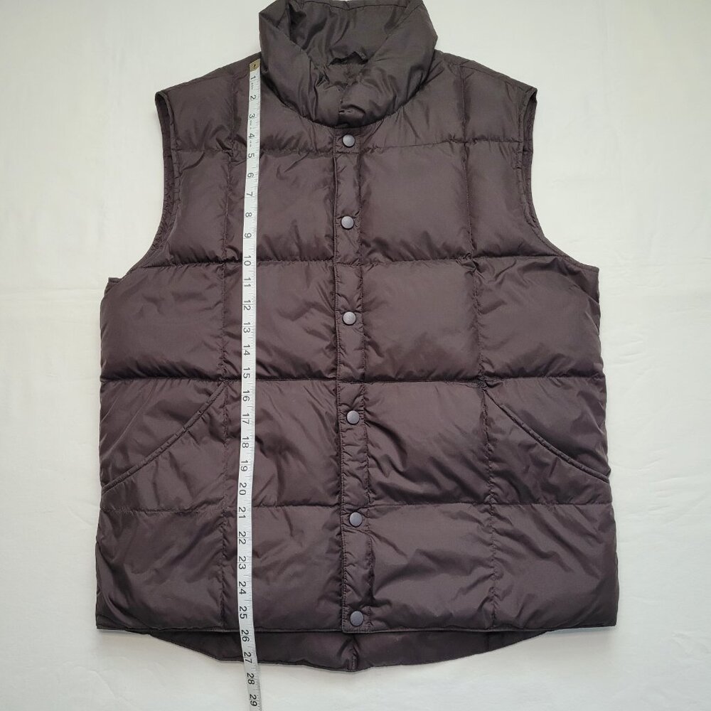 Lands End Puffer Vest Black Snap Button Outerwear Mens Medium 38-40 Gorpcore - Picture 3 of 8